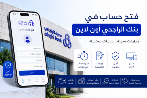 فتح حساب في بنك الراجحي أون لاين