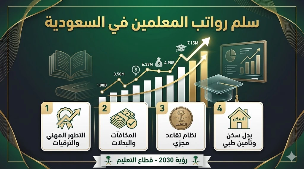 سلم رواتب المعلمين في السعودية