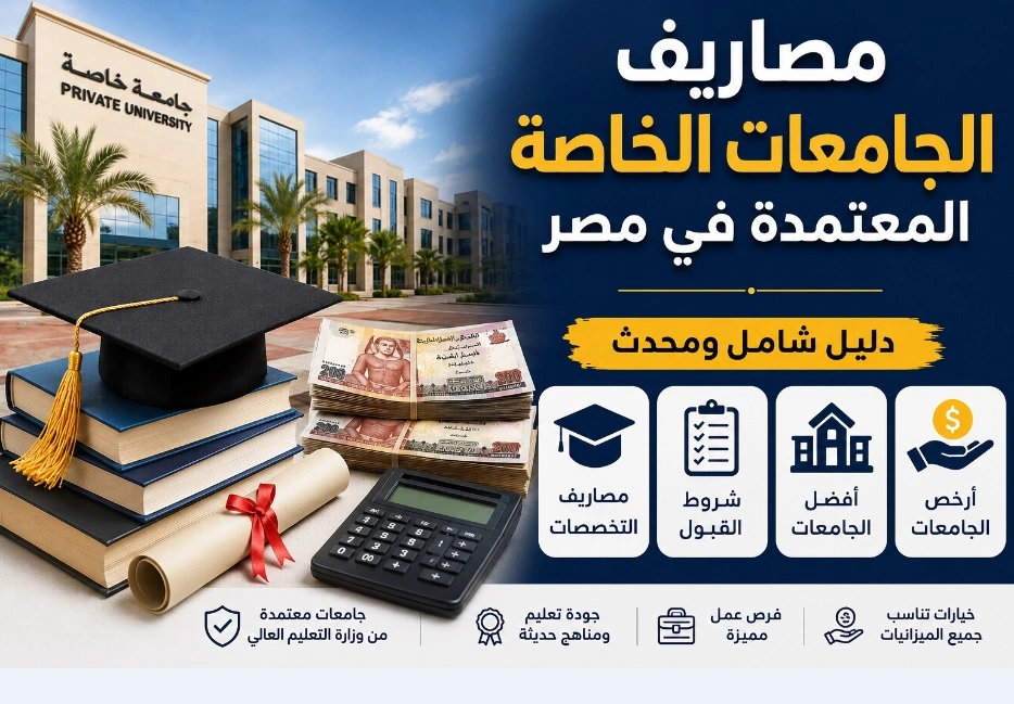 مصاريف الجامعات الخاصة المعتمدة في مصر