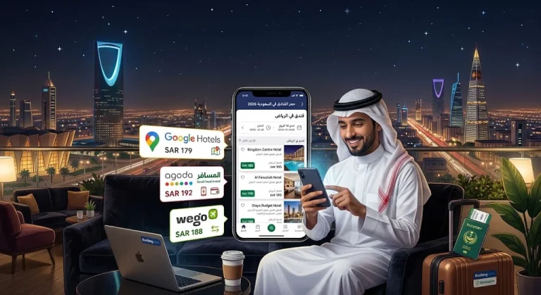 مقارنة الأسعار عبر أفضل مواقع وتطبيقات حجز الفنادق الرخيصة في السعودية لعام 2026