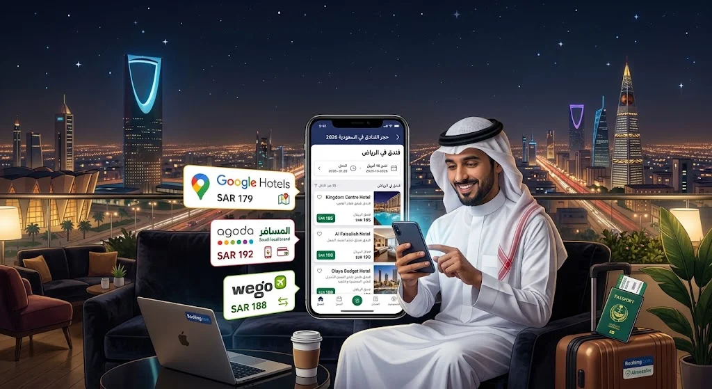 مقارنة الأسعار عبر أفضل مواقع وتطبيقات حجز الفنادق الرخيصة في السعودية لعام 2026